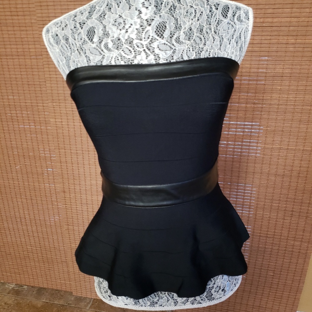 Bandage peplum tube top